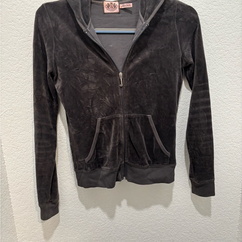 Vintage Grey Juicy Couture Velour Jacket